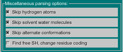 PDB Parsing Options