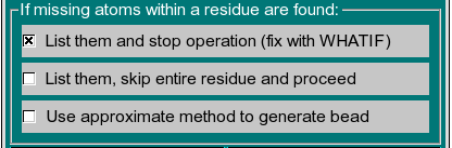 Missing Atoms within Coded Residues