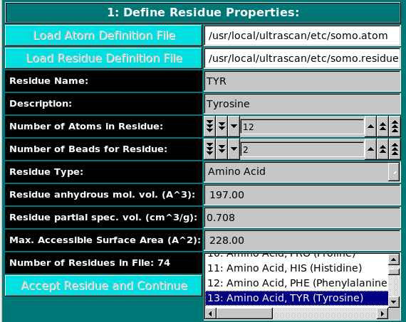 Define Residue Properties