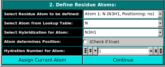 Define Residue Atoms