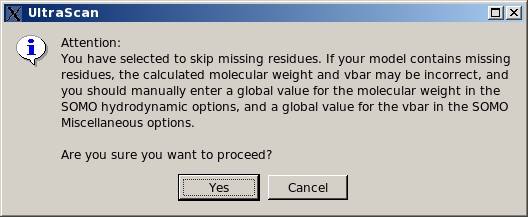 Warning for skipping non-coded residues